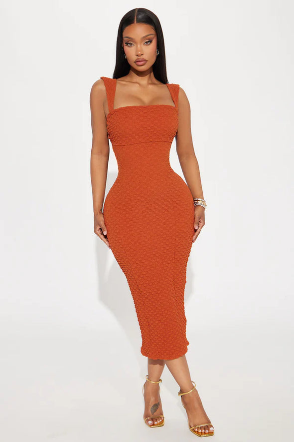 Thoralina Textured Midi Dress