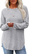 ARAMOVA Long Sleeve Shirts for Women Tunic Tops for Women Loose Fit Dressy Crew Neck Pullover Basic Sweaters for Women 2024